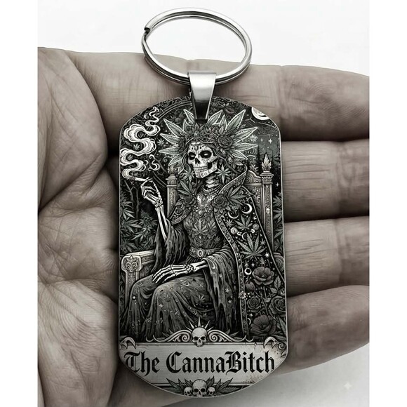 Unbranded Accessories - Skelton Queen Lady Woman Art Hot Stainless Steel Keychain Horror Gothic
